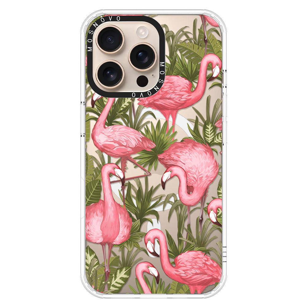 Jungle Flamingo Phone Case - iPhone 16 Pro Max Case - MOSNOVO