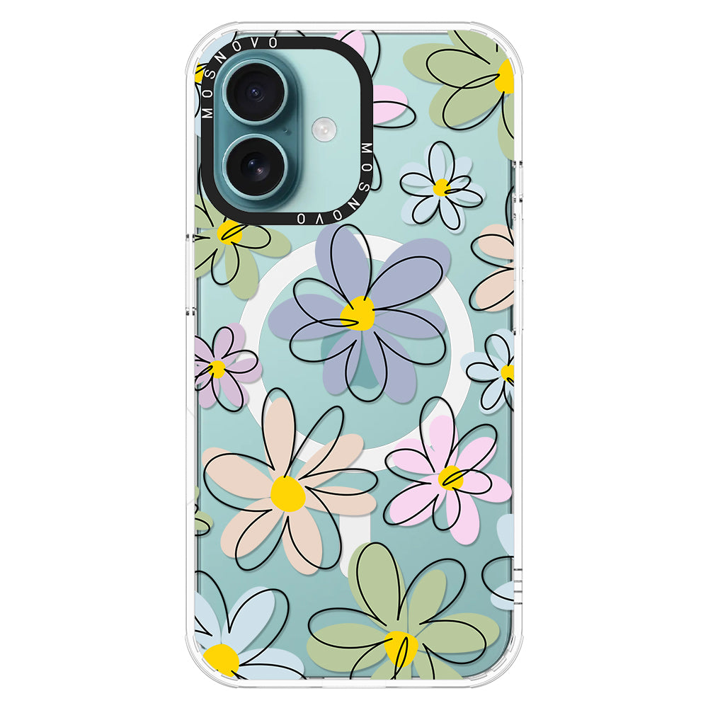 Linear Blooms Phone Case - iPhone 16 Plus Case