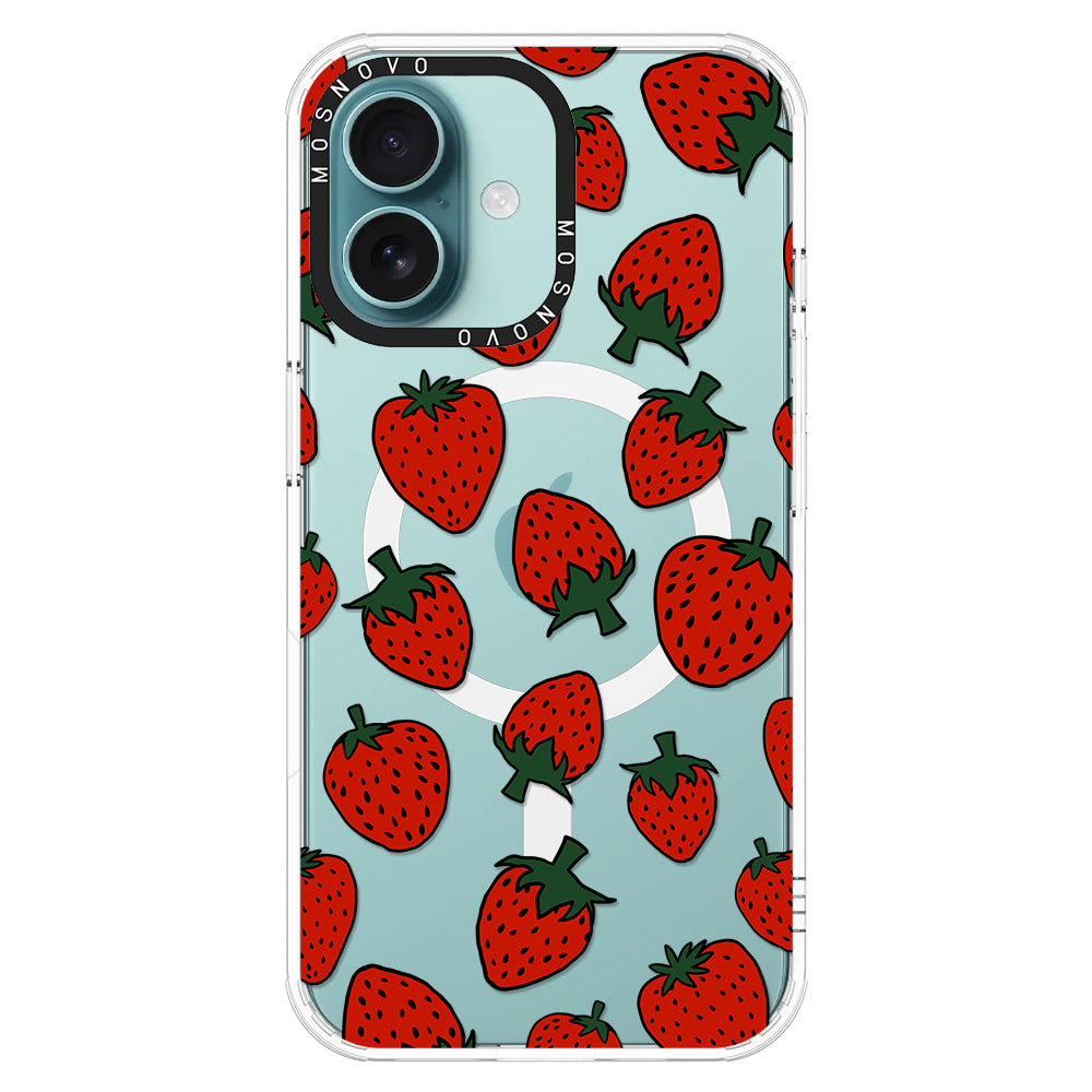 Red Strawberry Phone Case - iPhone 16 Case - MOSNOVO