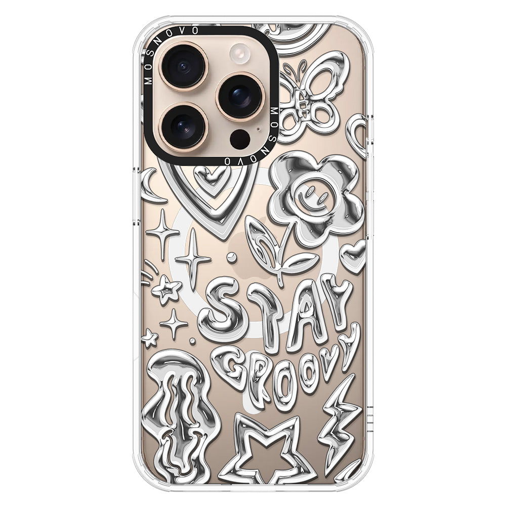 Silver Chrome Art (Flat Print) Phone Case - iPhone 16 Pro Case