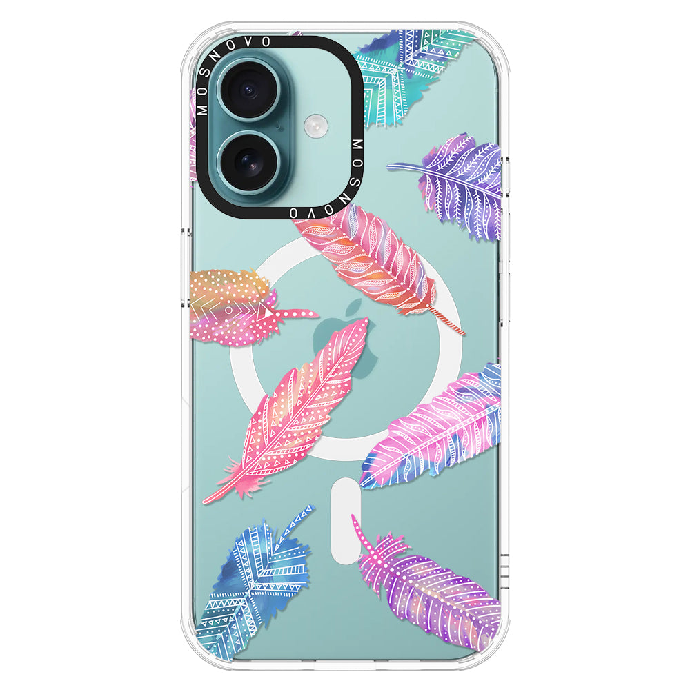 Tribal Feathers Phone Case - iPhone 16 Plus Case - MOSNOVO