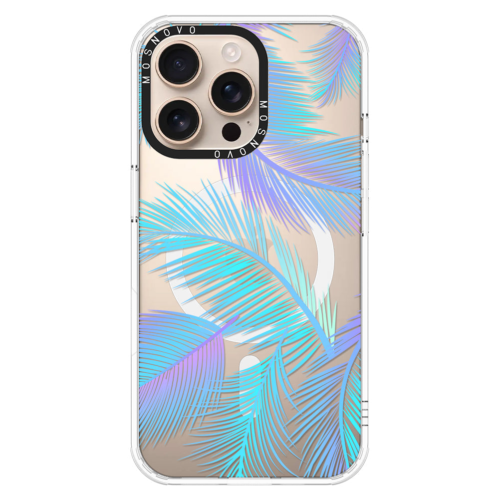 Gradient Tropical Palm Leaf Phone Case - iPhone 16 Pro Max Case - MOSNOVO