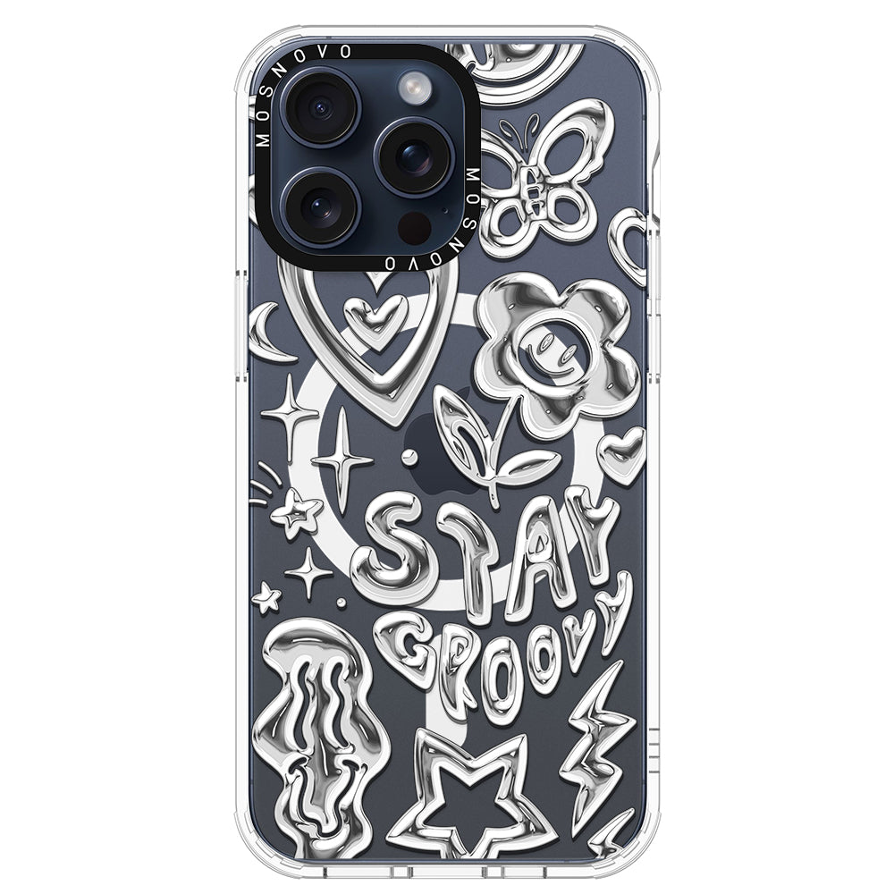 Silver Chrome Art (Flat Print) Phone Case - iPhone 15 Pro Max Case