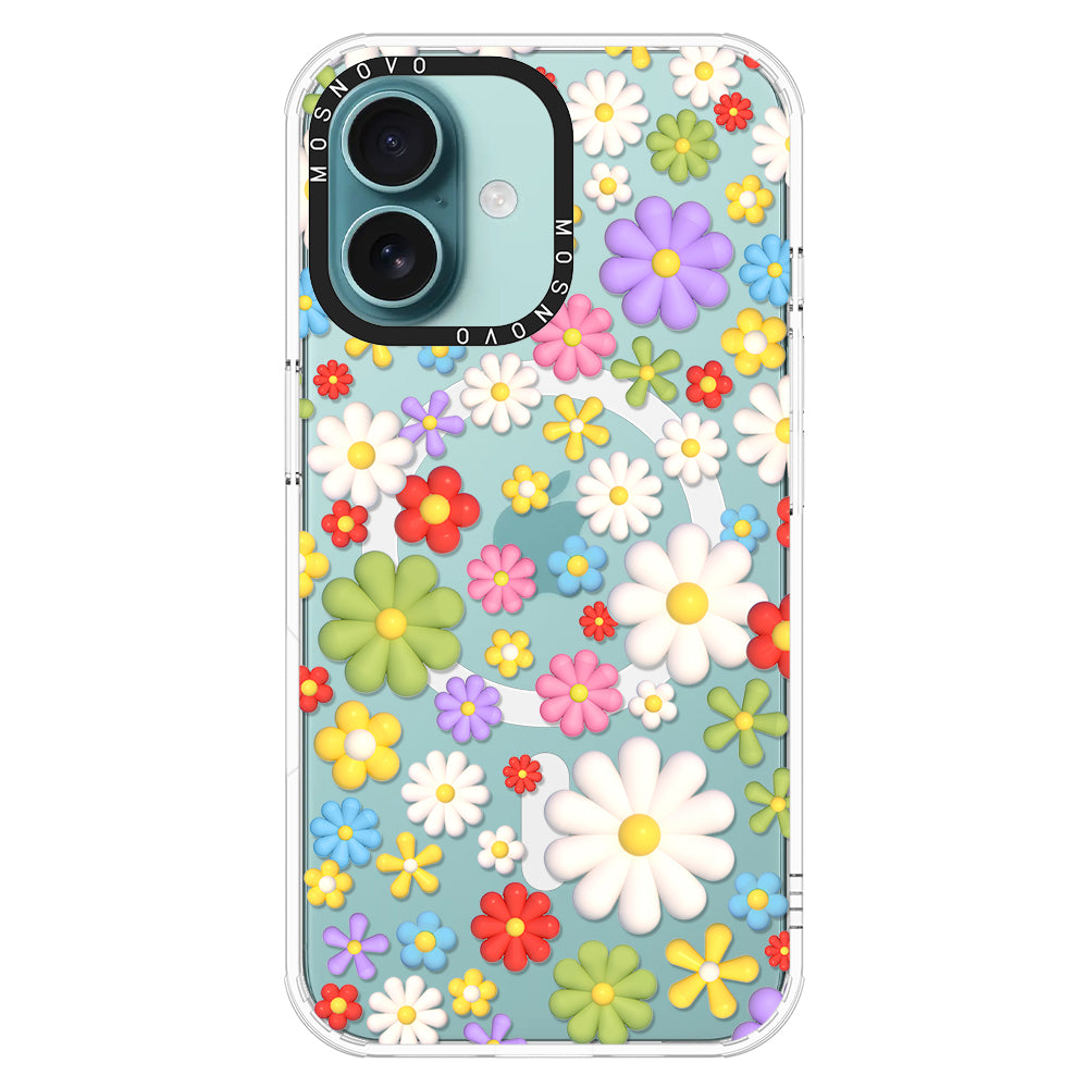 3D Flowers Phone Case - iPhone 16 Case - MOSNOVO