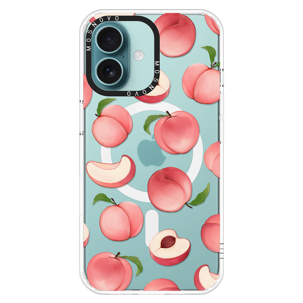 Cute Peach Phone Case - iPhone 16 Plus Case - MOSNOVO