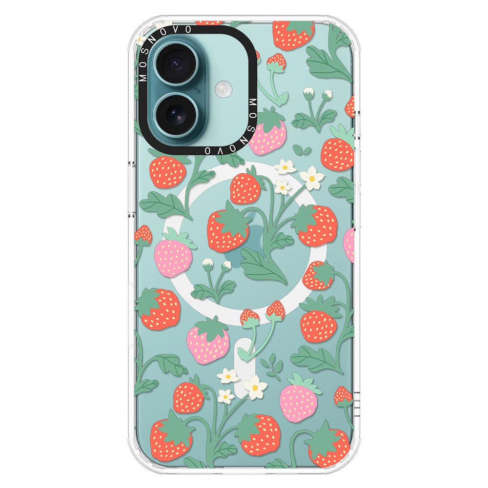 Cute Strawberry Phone Case - iPhone 16 Plus Case - MOSNOVO