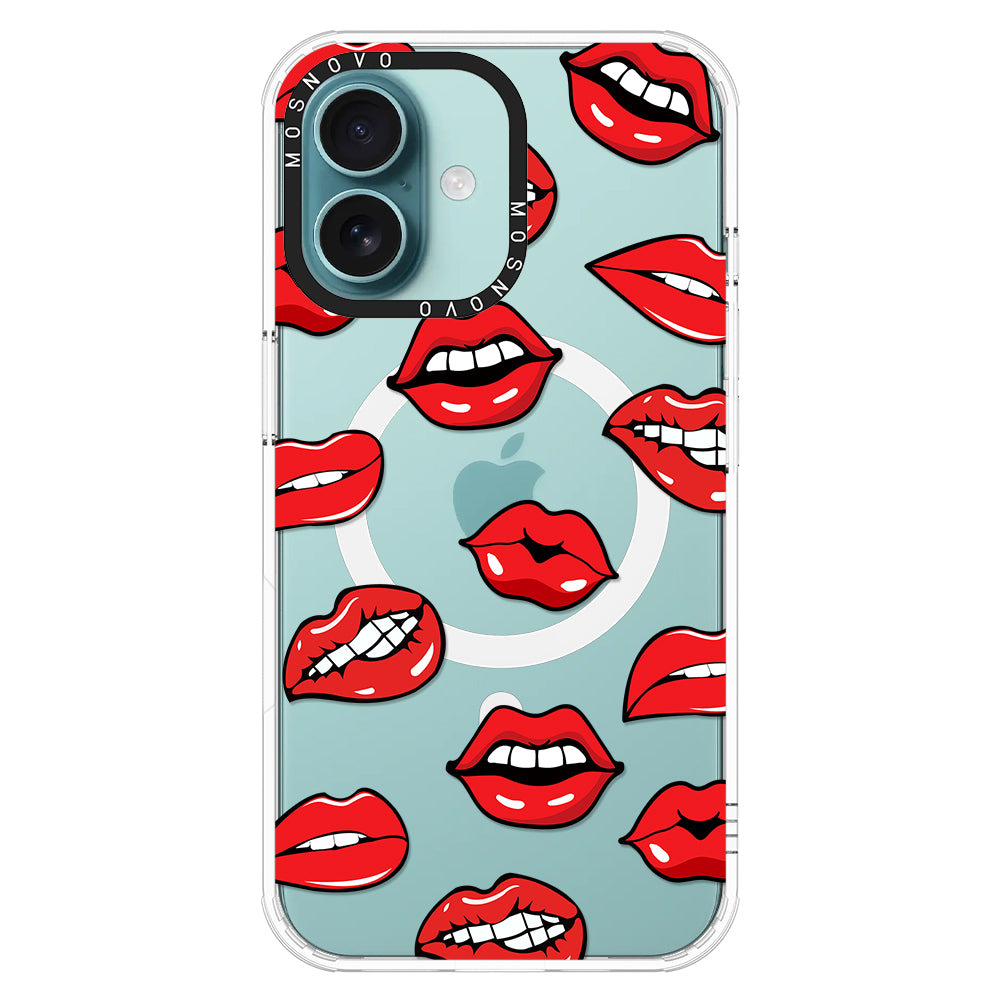 Hot Lips Phone Case - iPhone 16 Plus Case - MOSNOVO