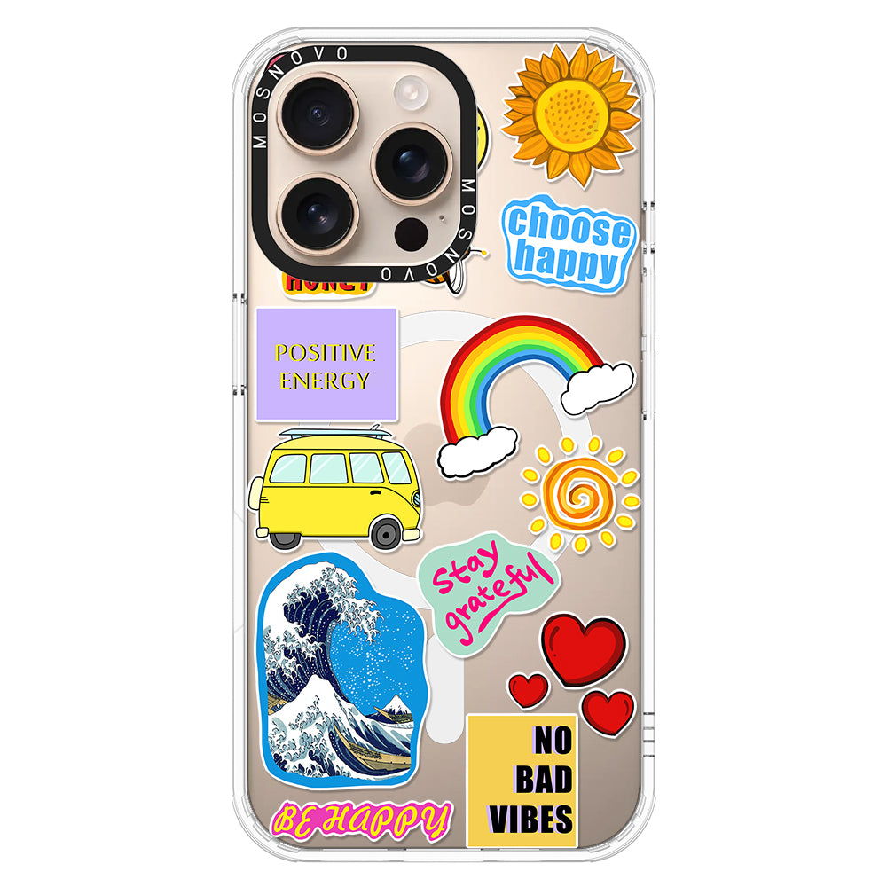 Happy Vibes Phone Case - iPhone 16 Pro Max Case - MOSNOVO