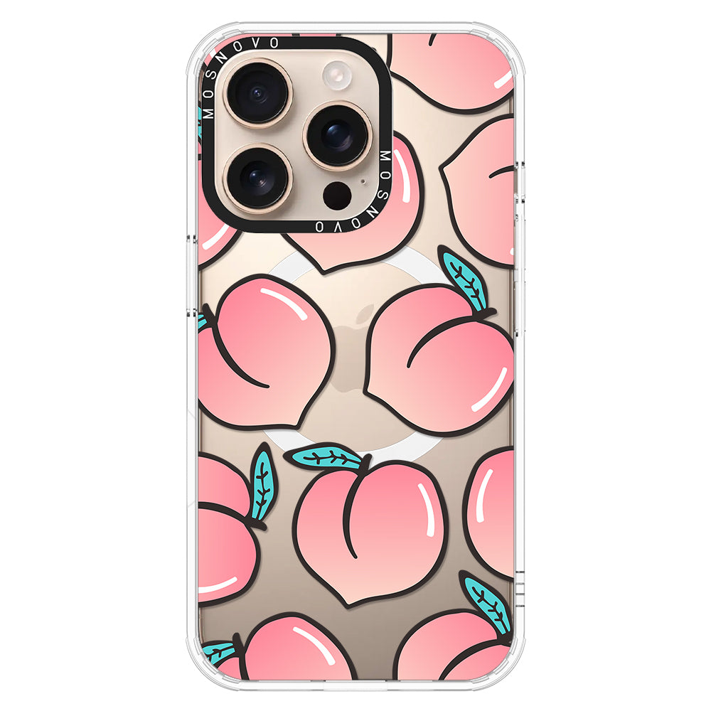 Cute Peach Phone Case - iPhone 16 Pro Case - MOSNOVO