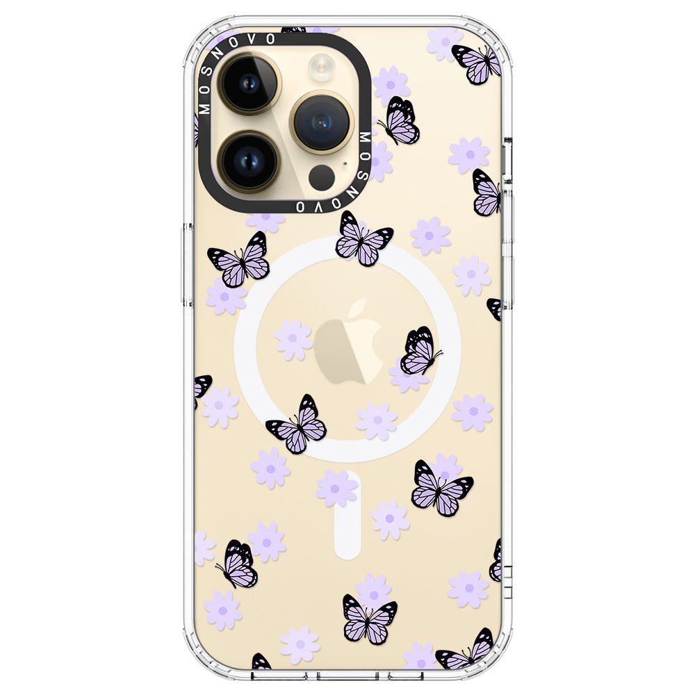 Lilac Butterfly Phone Case - iPhone 14 Pro Max Case