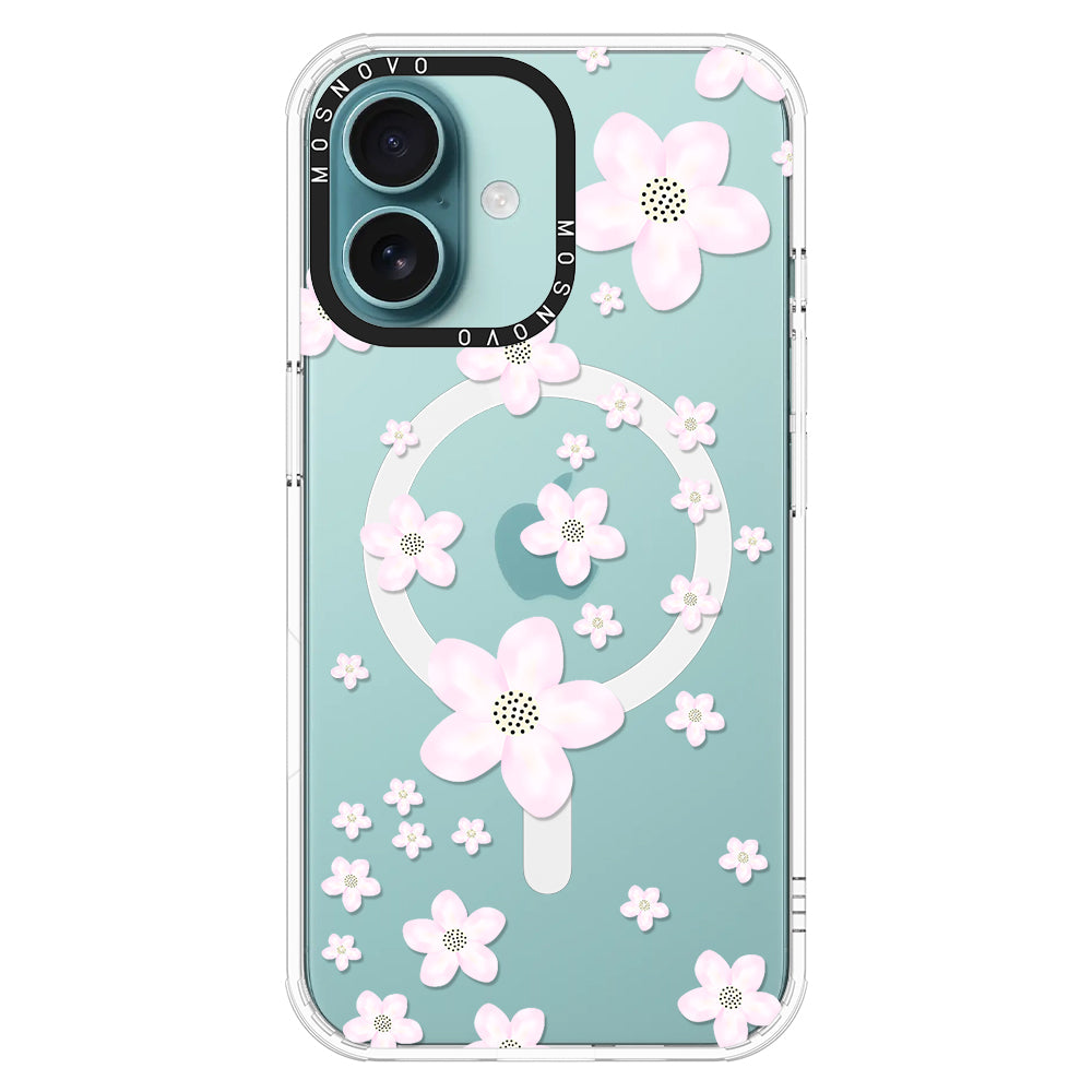 Pink Cherry Blossom Phone Case - iPhone 16 Case - MOSNOVO