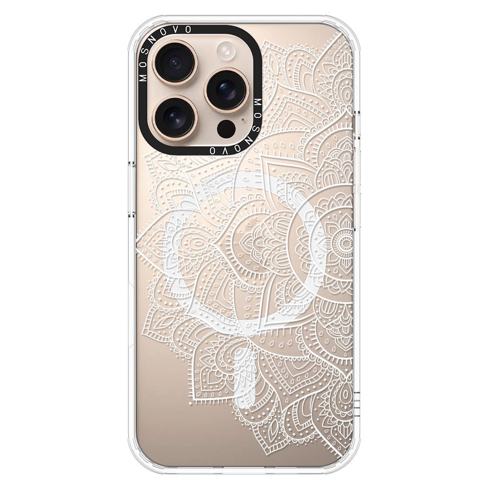 Half Mandala Phone Case - iPhone 16 Pro Max Case - MOSNOVO