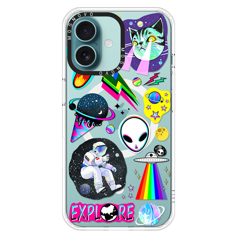 Sci-Fi Stickers Phone Case - iPhone 16 Case - MOSNOVO