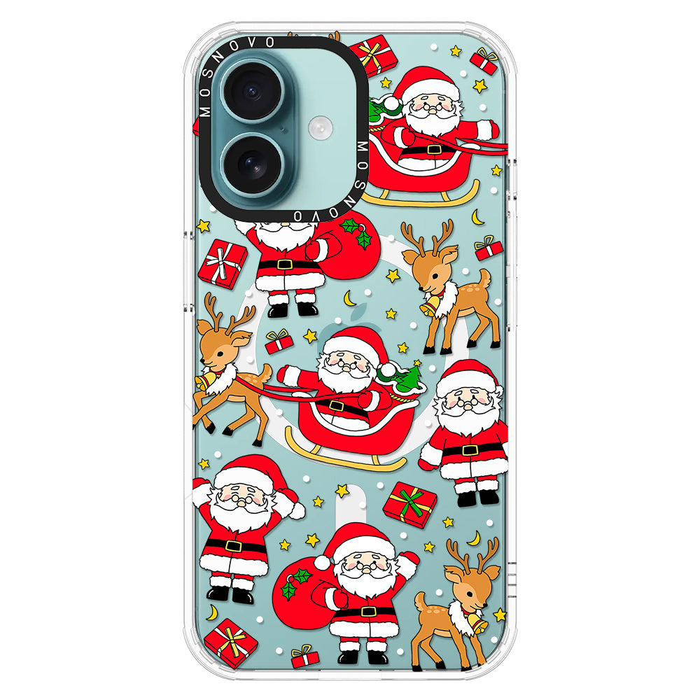 Cute Santa Claus Deer Phone Case - iPhone 16 Case - MOSNOVO