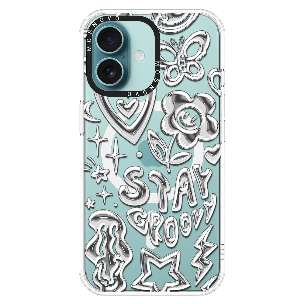 Silver Chrome Art (Flat Print) Phone Case - iPhone 16 Case