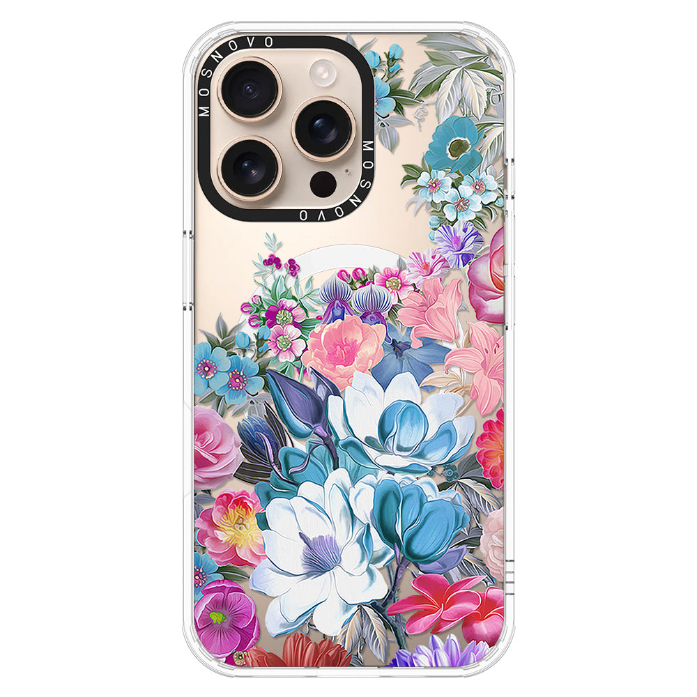 Magnolia Flower Phone Case - iPhone 16 Pro Max Case - MOSNOVO