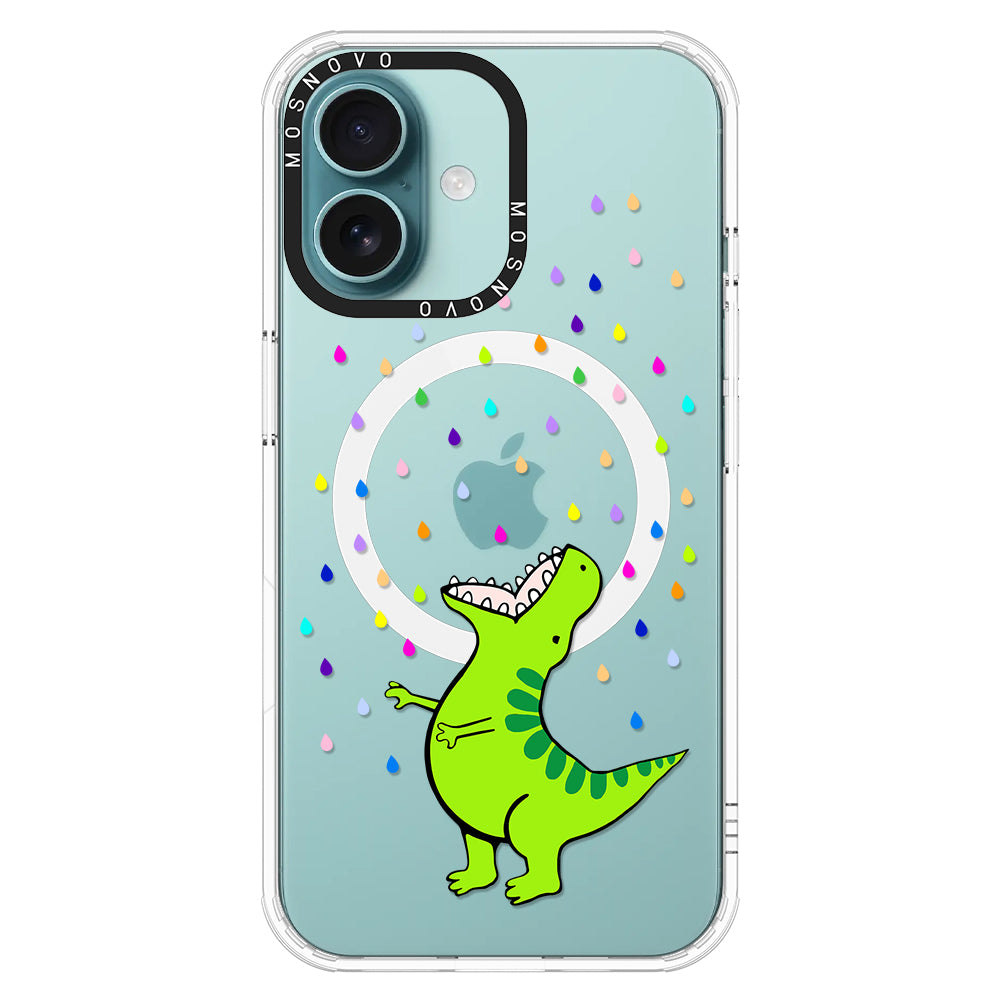 Rainbow Dinosaur Phone Case - iPhone 16 Plus Case - MOSNOVO