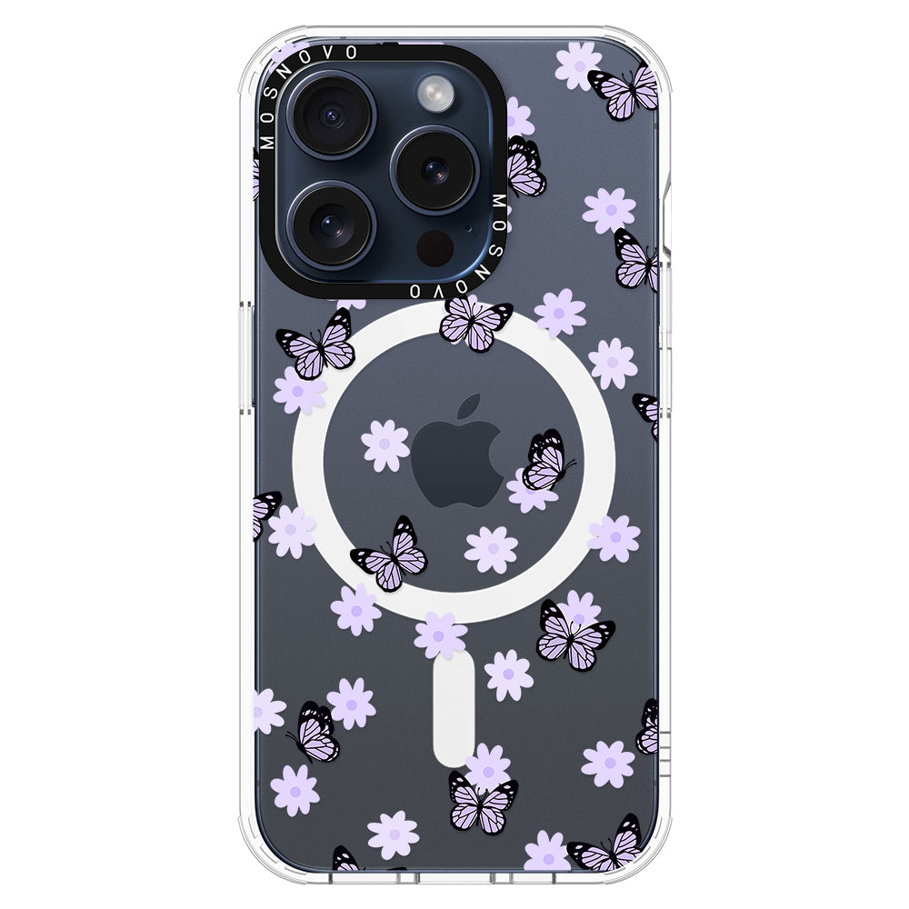 Lilac Butterfly Phone Case - iPhone 15 Pro Case