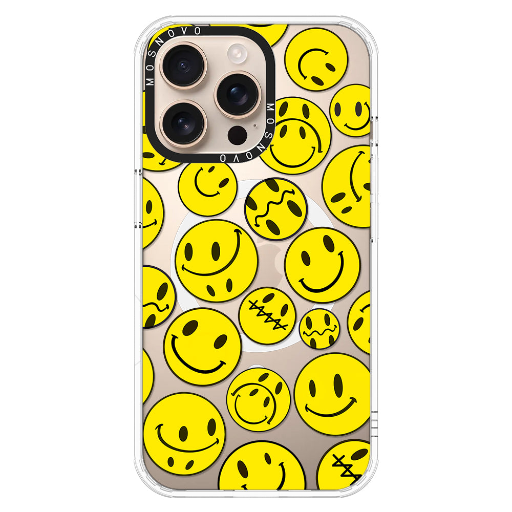 Smiley Face Phone Case - iPhone 16 Pro Max Case - MOSNOVO