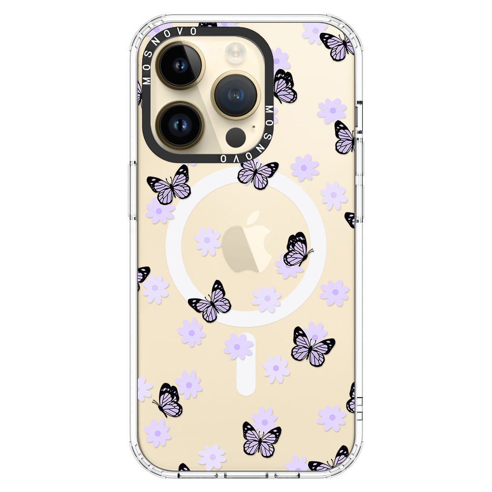 Lilac Butterfly Phone Case - iPhone 14 Pro Case