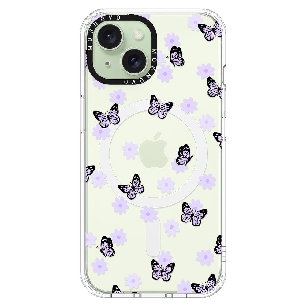 Lilac Butterfly Phone Case - iPhone 15 Plus Case