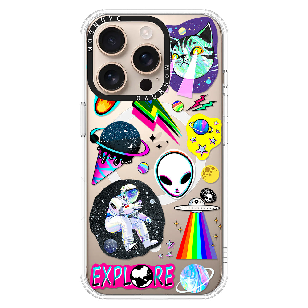 Sci-Fi Stickers Phone Case - iPhone 16 Pro Case - MOSNOVO