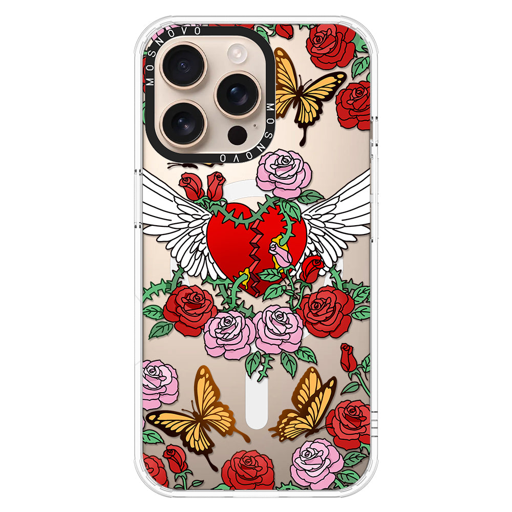 Wing Heart Phone Case - iPhone 16 Pro Max Case - MOSNOVO