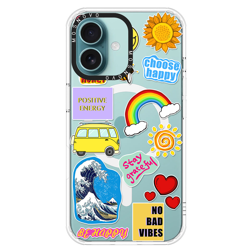 Happy Vibes Phone Case - iPhone 16 Case - MOSNOVO