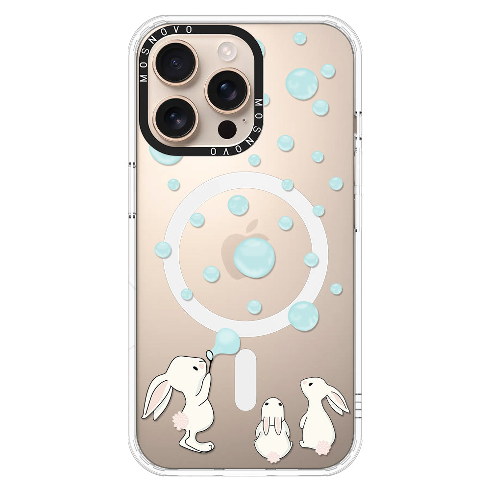 Bunny Blow Bubble Phone Case - iPhone 16 Pro Max Case - MOSNOVO