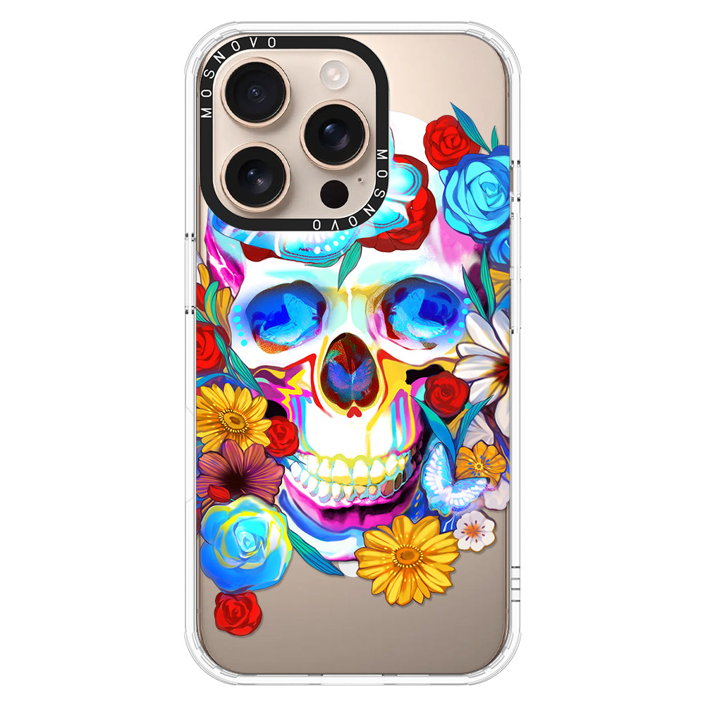 Neon Skull Phone Case - iPhone 16 Pro Case - MOSNOVO