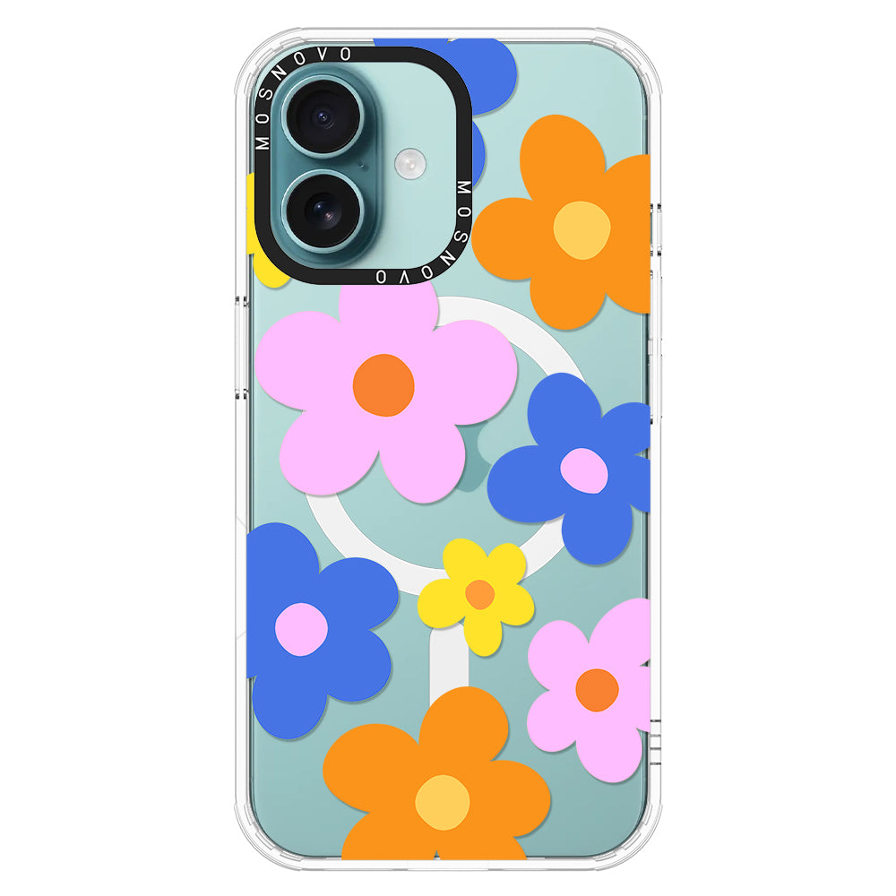 60's Groovy Flower Phone Case - iPhone 16 Case - MOSNOVO