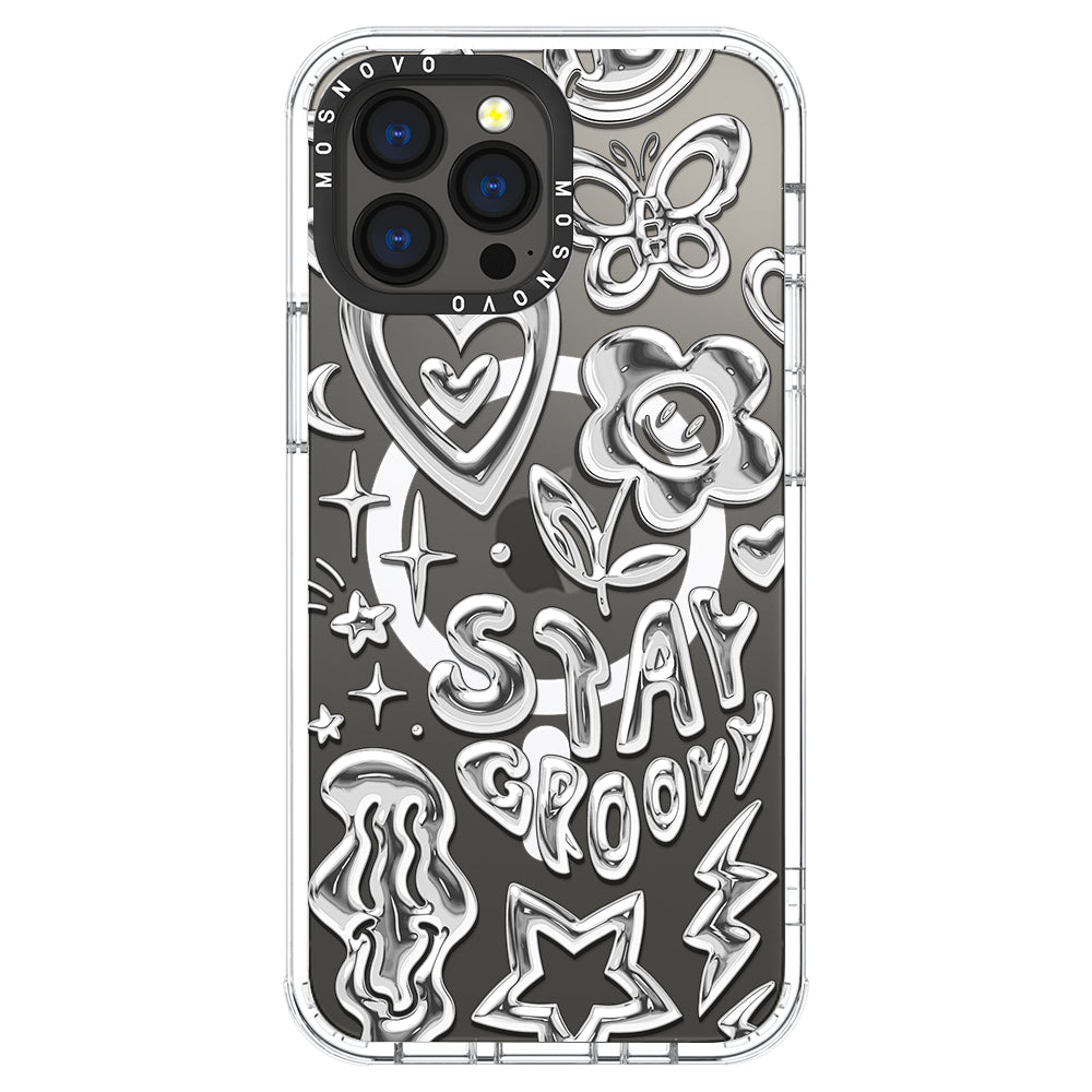 Silver Chrome Art (Flat Print) Phone Case - iPhone 13 Pro Max Case