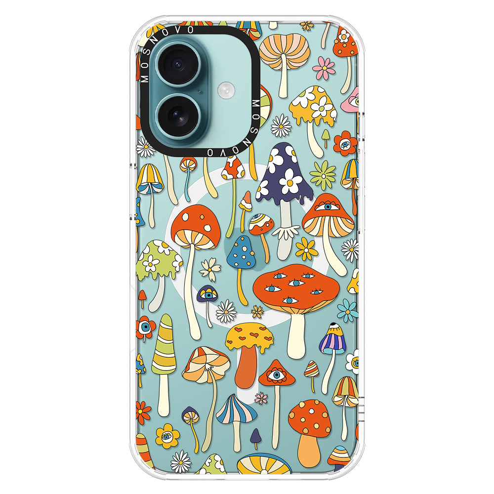 Mushroom Art Phone Case - iPhone 16 Plus Case - MOSNOVO