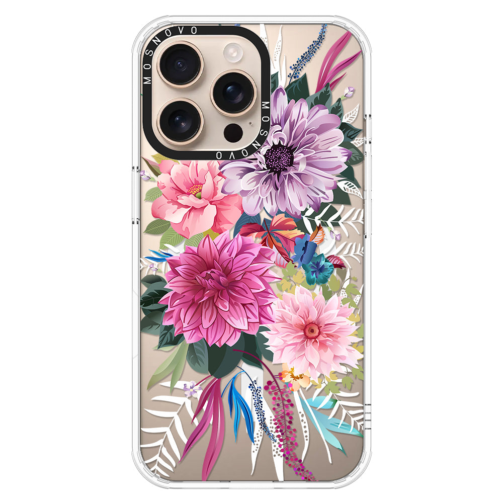 Dahlia Bloom Phone Case - iPhone 16 Pro Max Case - MOSNOVO