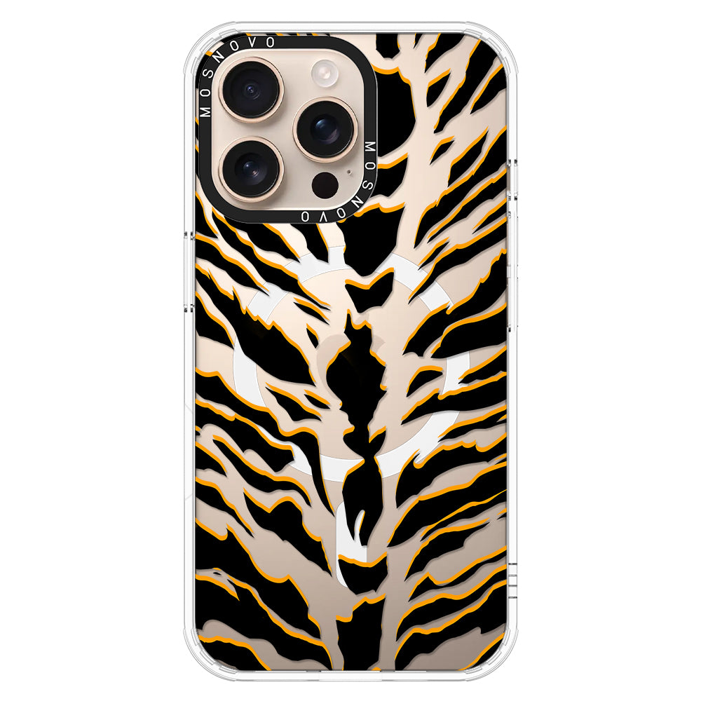 Tiger Print Phone Case - iPhone 16 Pro Max Case - MOSNOVO