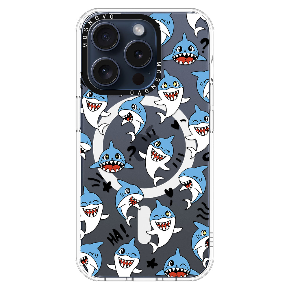 Cute Sharks Phone Case - iPhone 15 Pro Case