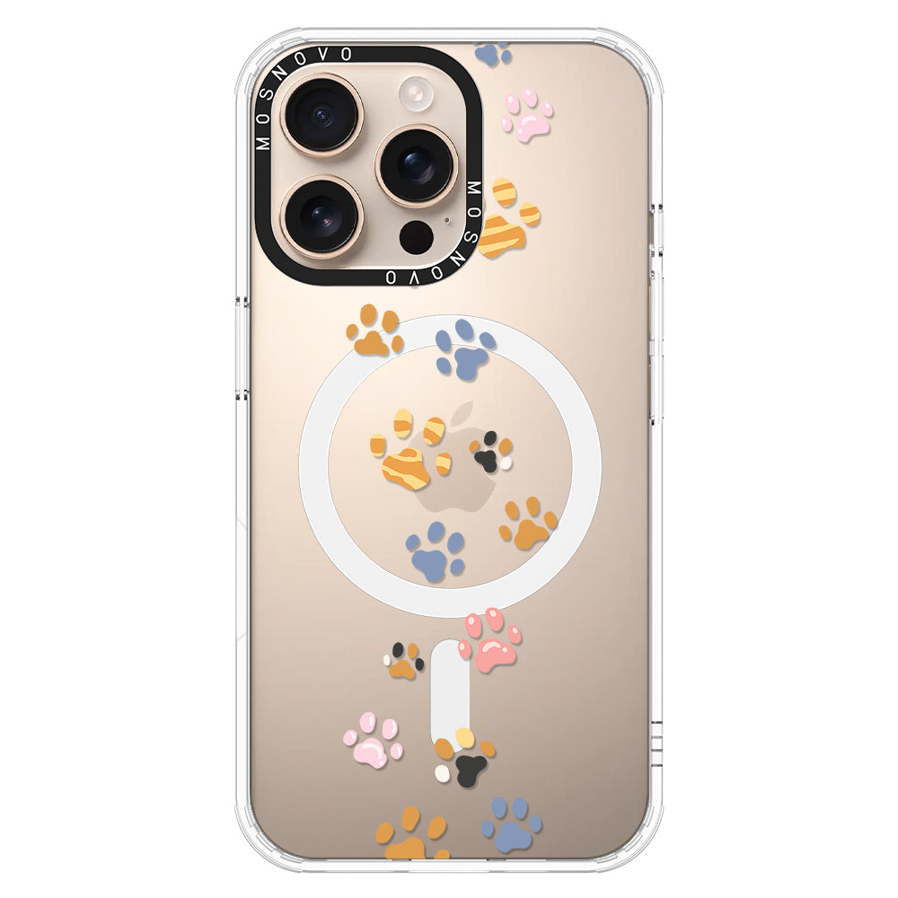 Colorful Paw Phone Case - iPhone 16 Pro Max Case - MOSNOVO