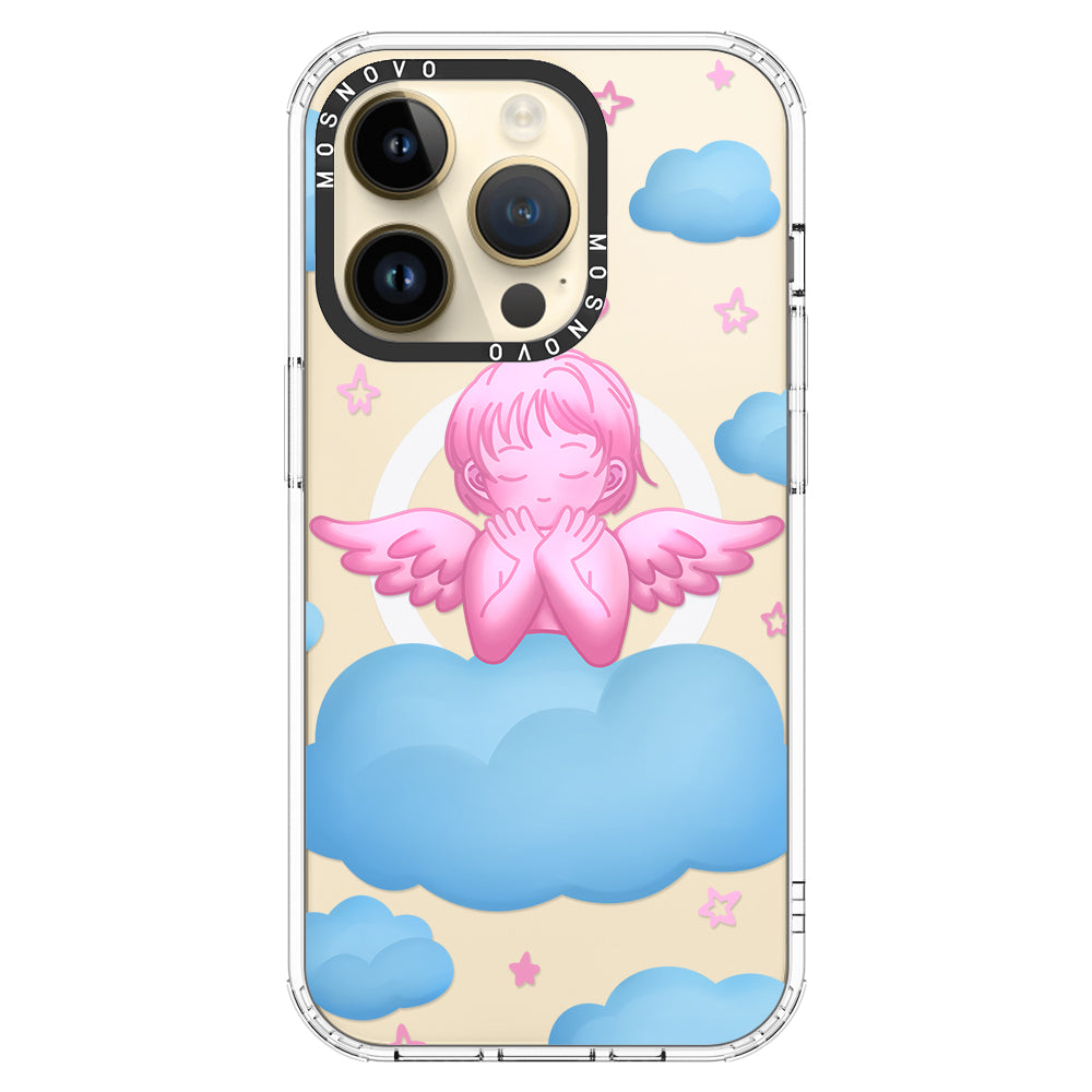 Pink Serenity Angel Phone Case - iPhone 14 Pro Case