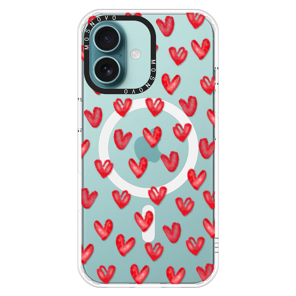 Cute Little Hearts Phone Case - iPhone 16 Plus Case - MOSNOVO