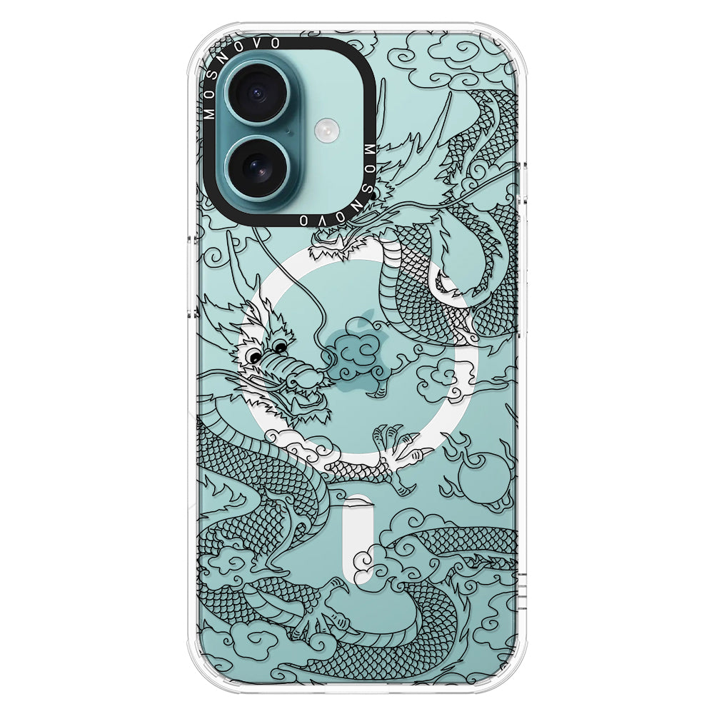 Black Dragon Phone Case - iPhone 16 Plus Case - MOSNOVO