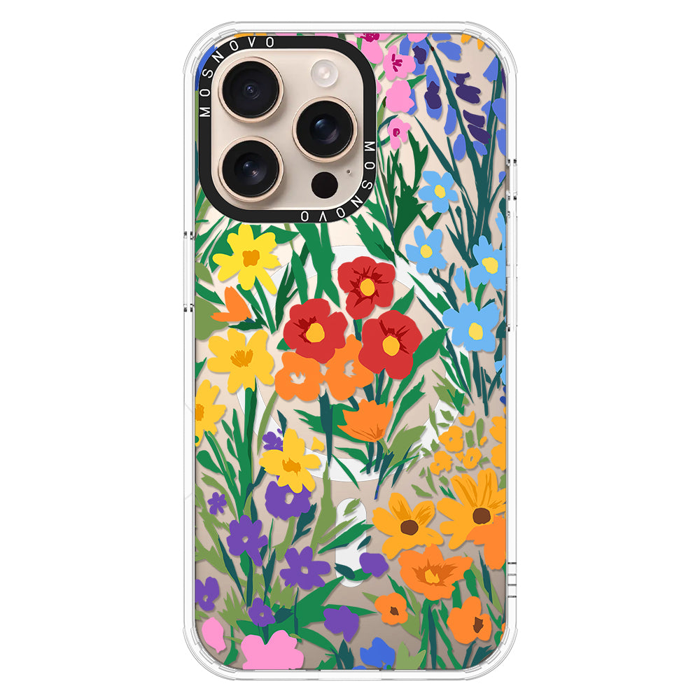 Spring Botanical Flower Floral Phone Case - iPhone 16 Pro Max Case - MOSNOVO