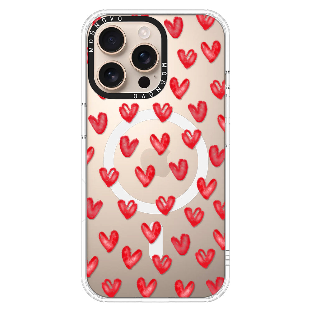 Cute Little Hearts Phone Case - iPhone 16 Pro Max Case - MOSNOVO