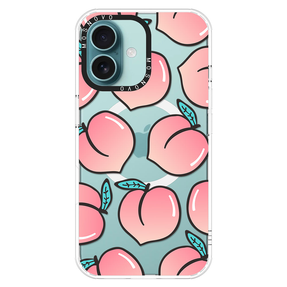 Cute Peach Phone Case - iPhone 16 Plus Case - MOSNOVO