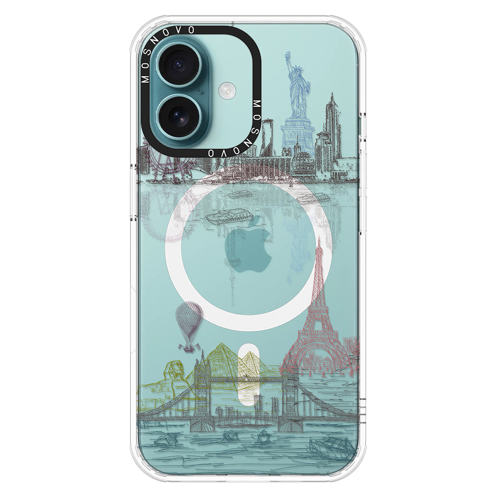 The World City Phone Case - iPhone 16 Plus Case - MOSNOVO