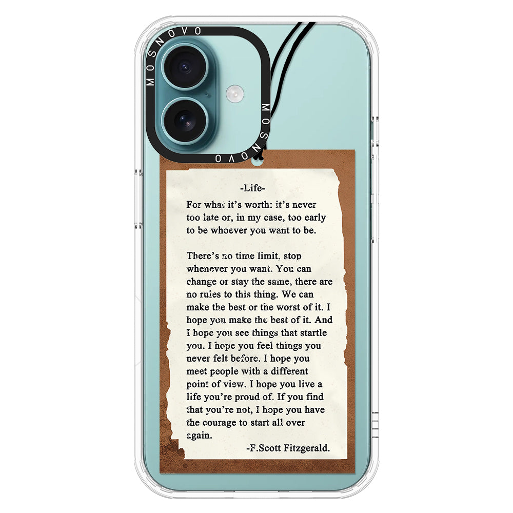 Life Quote Phone Case - iPhone 16 Case - MOSNOVO