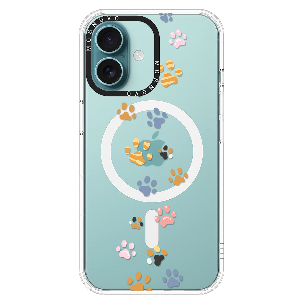 Colorful Paw Phone Case - iPhone 16 Plus Case - MOSNOVO