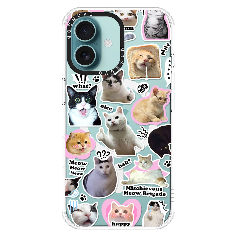 The Cat Brigade Phone Case - iPhone 16 Plus Case Clear With Magsafe