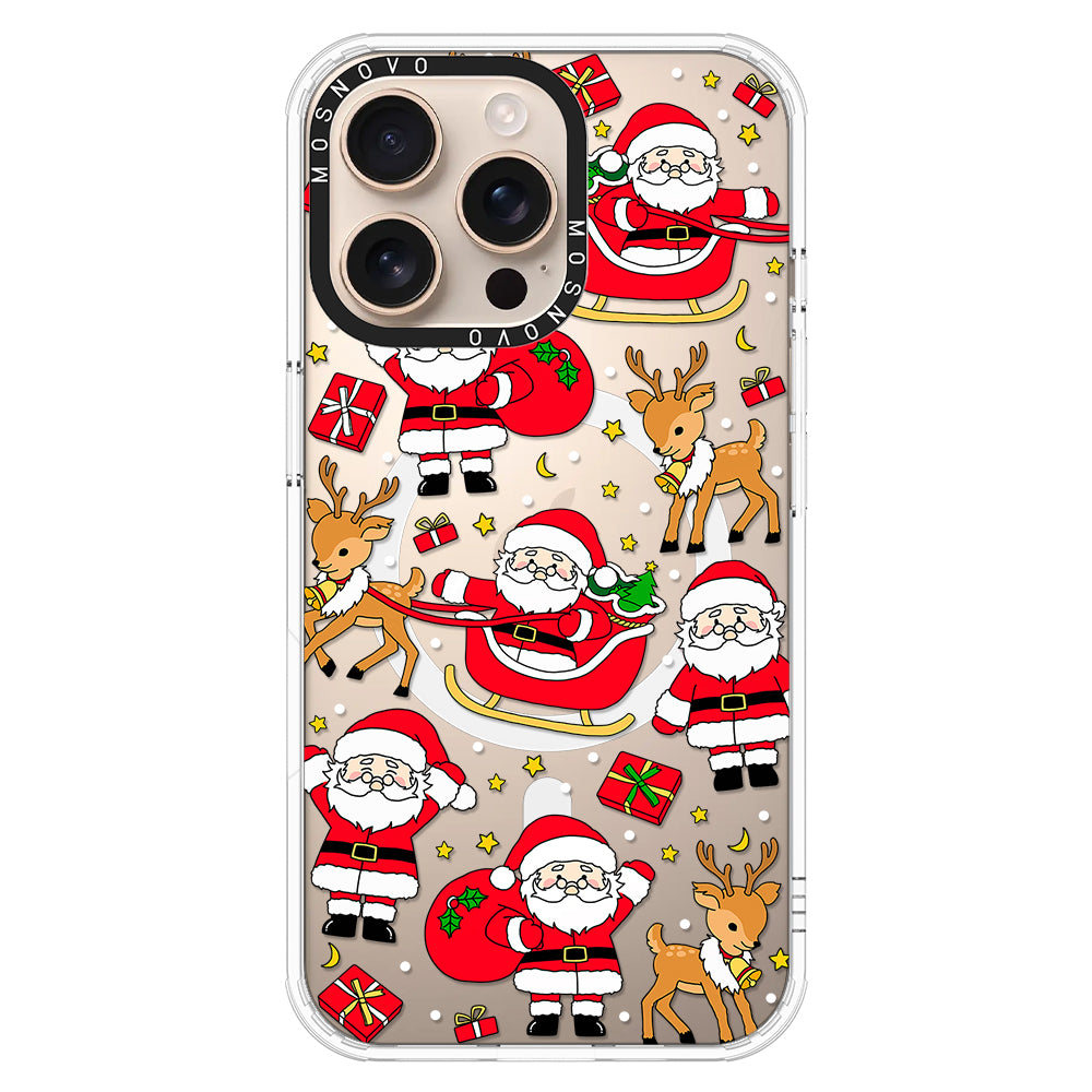 Cute Santa Claus Deer Phone Case - iPhone 16 Pro Max Case - MOSNOVO