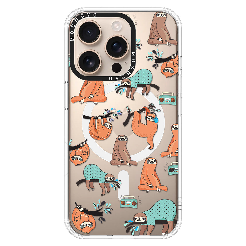 Musical Sloth Phone Case - iPhone 16 Pro Case - MOSNOVO