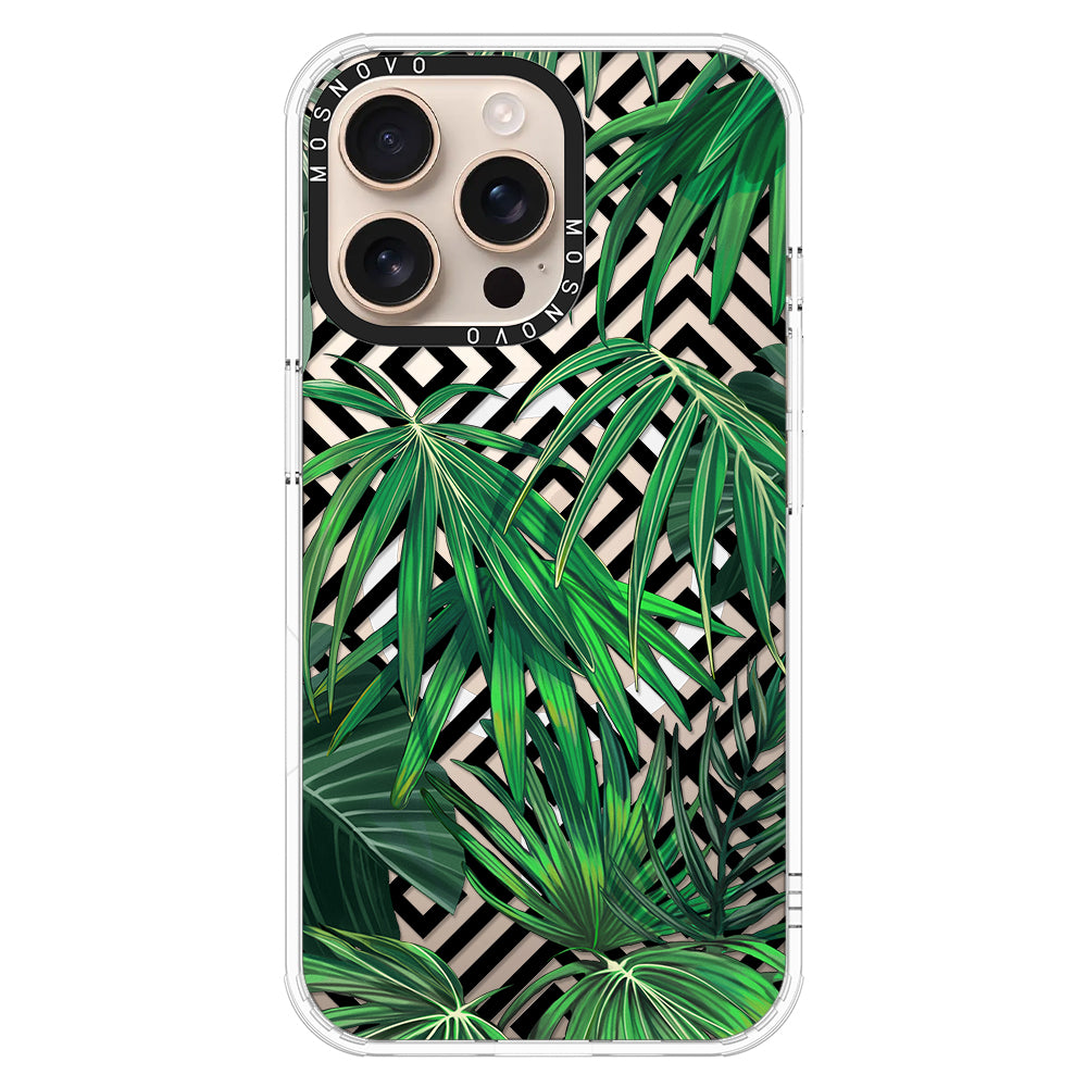 Areca Palm Pattern Phone Case - iPhone 16 Pro Max Case - MOSNOVO